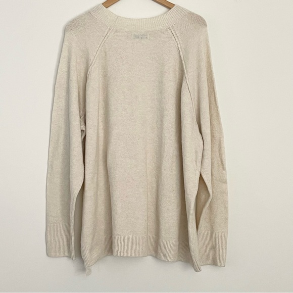 2X Sonoma Goods For Life® Raglan Sweater Beige Plus - Picture 6 of 6